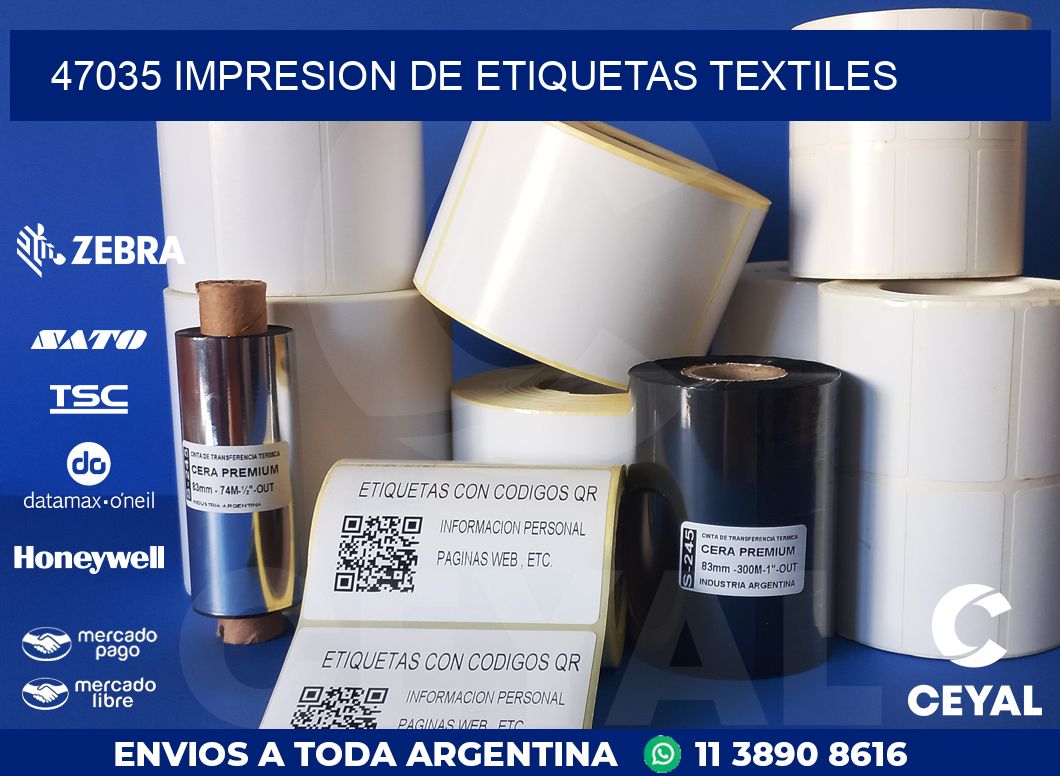 47035 IMPRESION DE ETIQUETAS TEXTILES