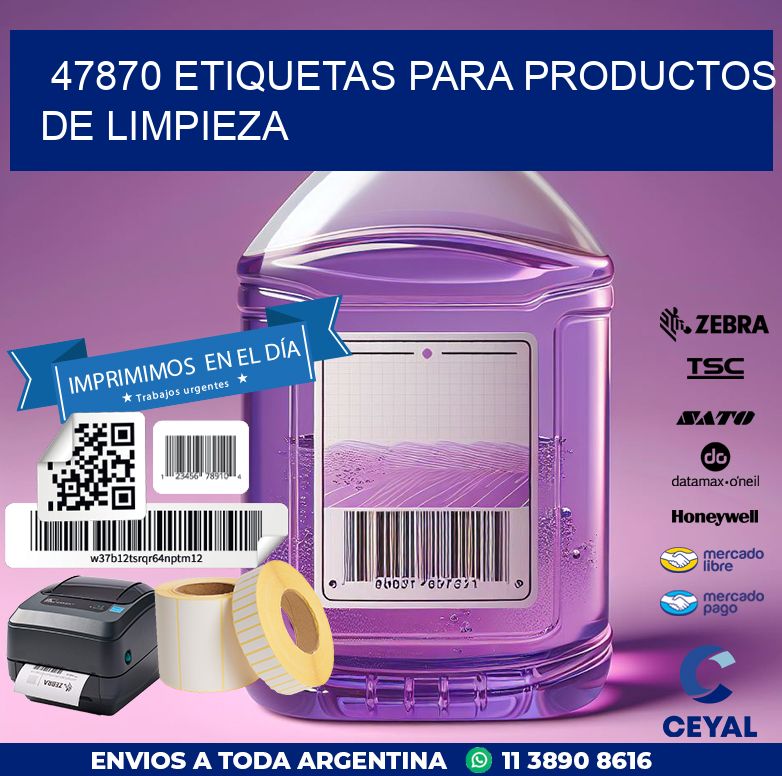47870 ETIQUETAS PARA PRODUCTOS DE LIMPIEZA