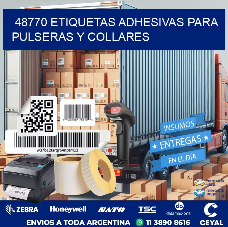 48770 ETIQUETAS ADHESIVAS PARA PULSERAS Y COLLARES