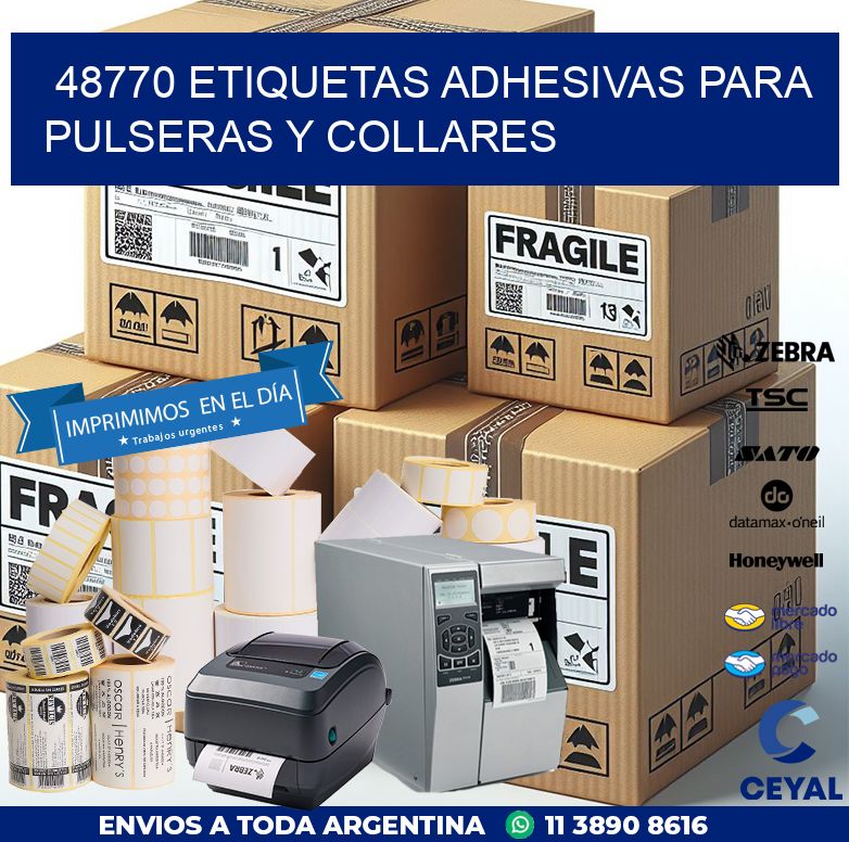 48770 ETIQUETAS ADHESIVAS PARA PULSERAS Y COLLARES