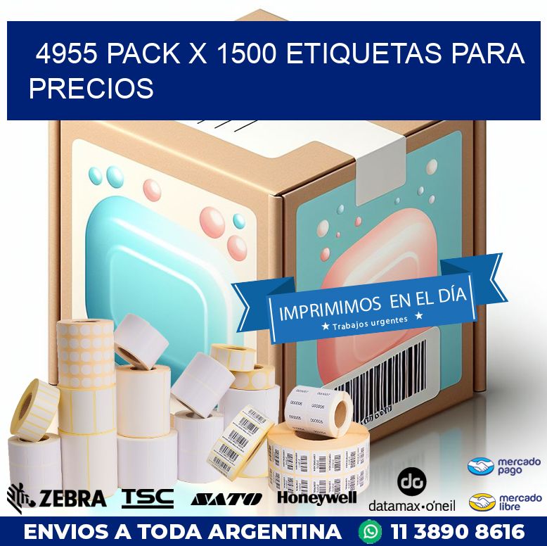 4955 PACK X 1500 ETIQUETAS PARA PRECIOS