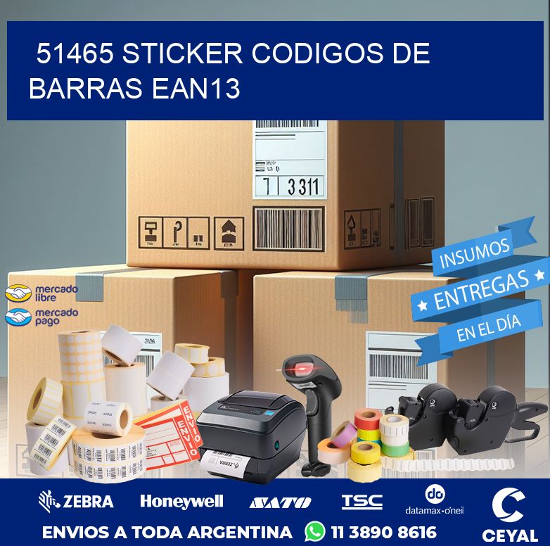 51465 STICKER CODIGOS DE BARRAS EAN13
