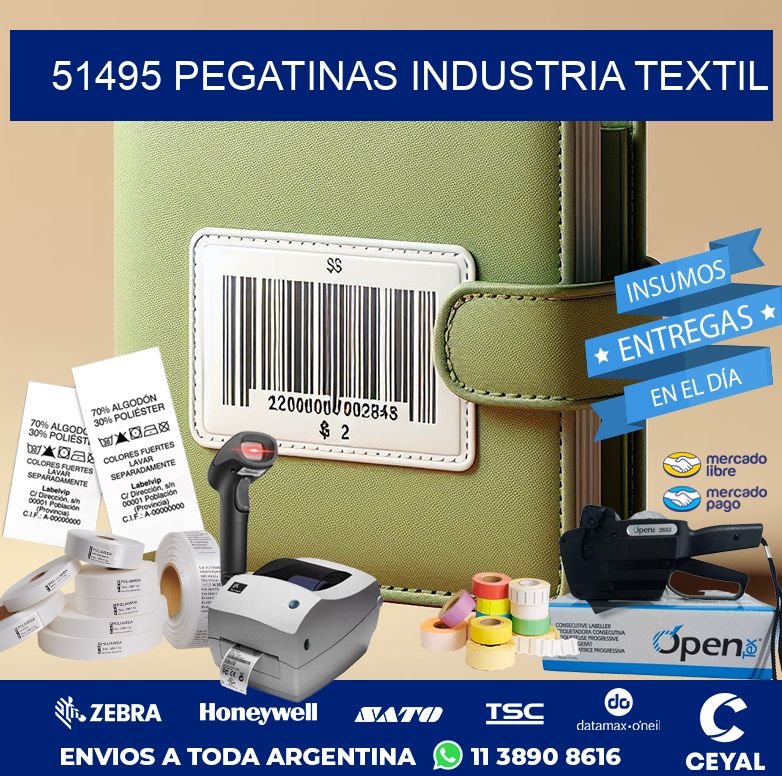51495 PEGATINAS INDUSTRIA TEXTIL