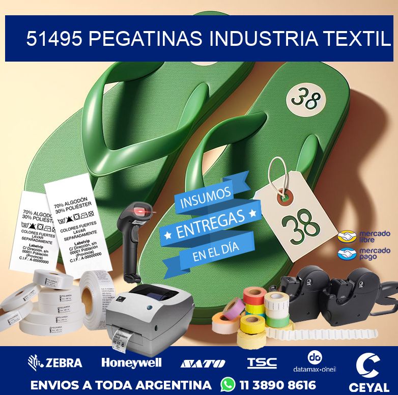 51495 PEGATINAS INDUSTRIA TEXTIL