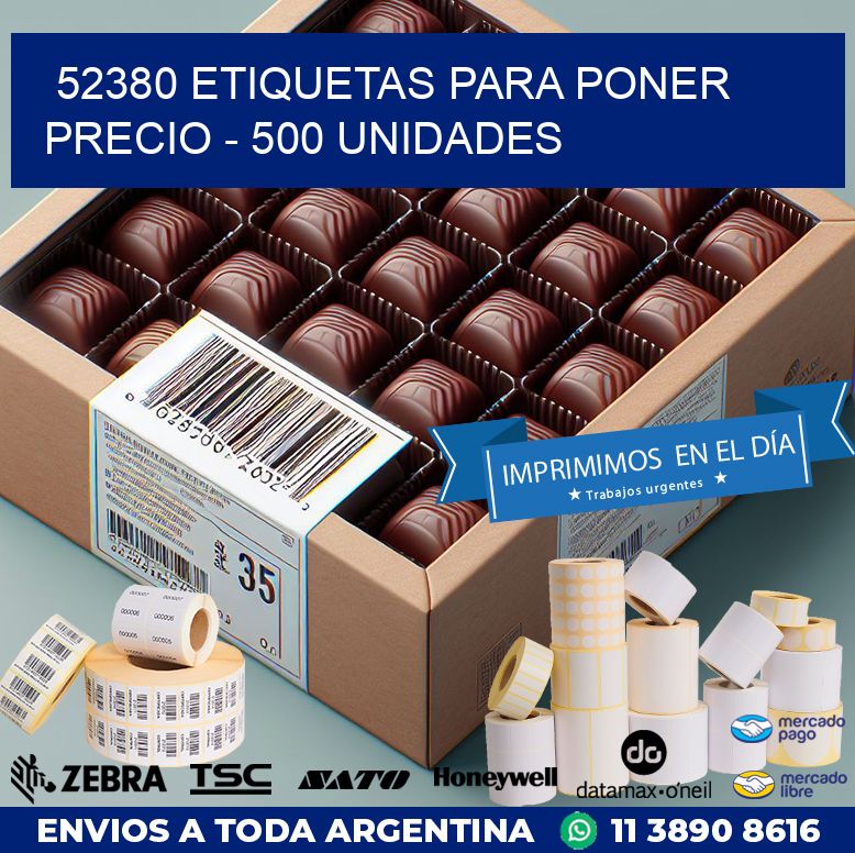 52380 ETIQUETAS PARA PONER PRECIO – 500 UNIDADES