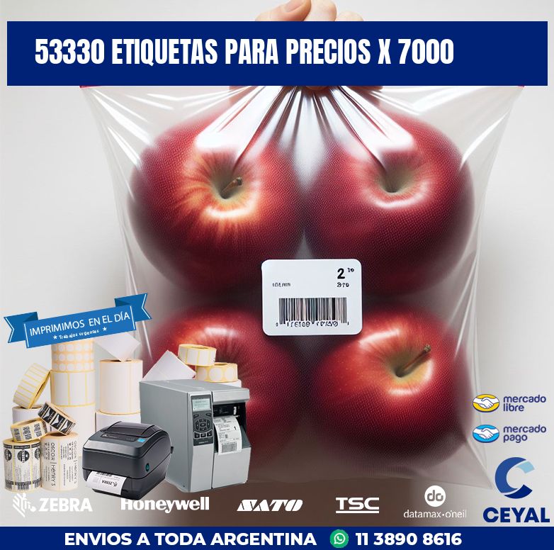 53330 ETIQUETAS PARA PRECIOS X 7000