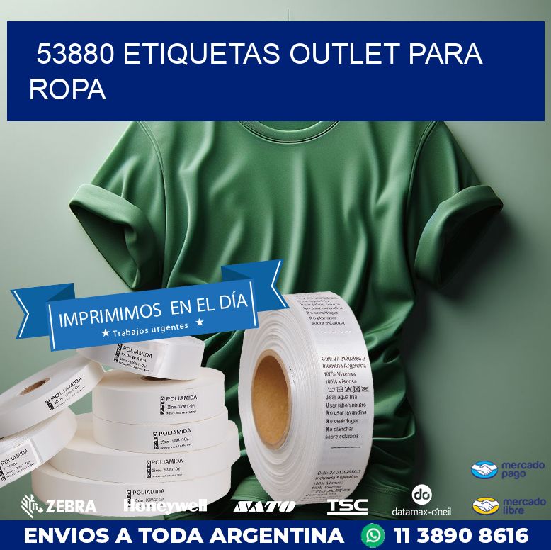 53880 ETIQUETAS OUTLET PARA ROPA
