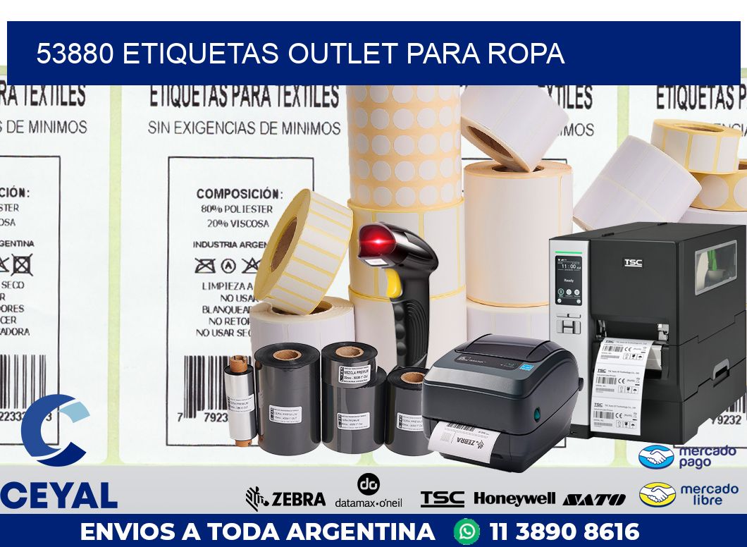 53880 ETIQUETAS OUTLET PARA ROPA