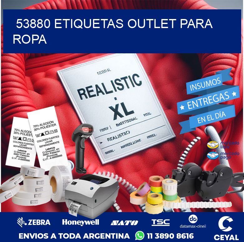 53880 ETIQUETAS OUTLET PARA ROPA