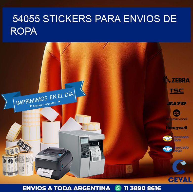 54055 STICKERS PARA ENVIOS DE ROPA