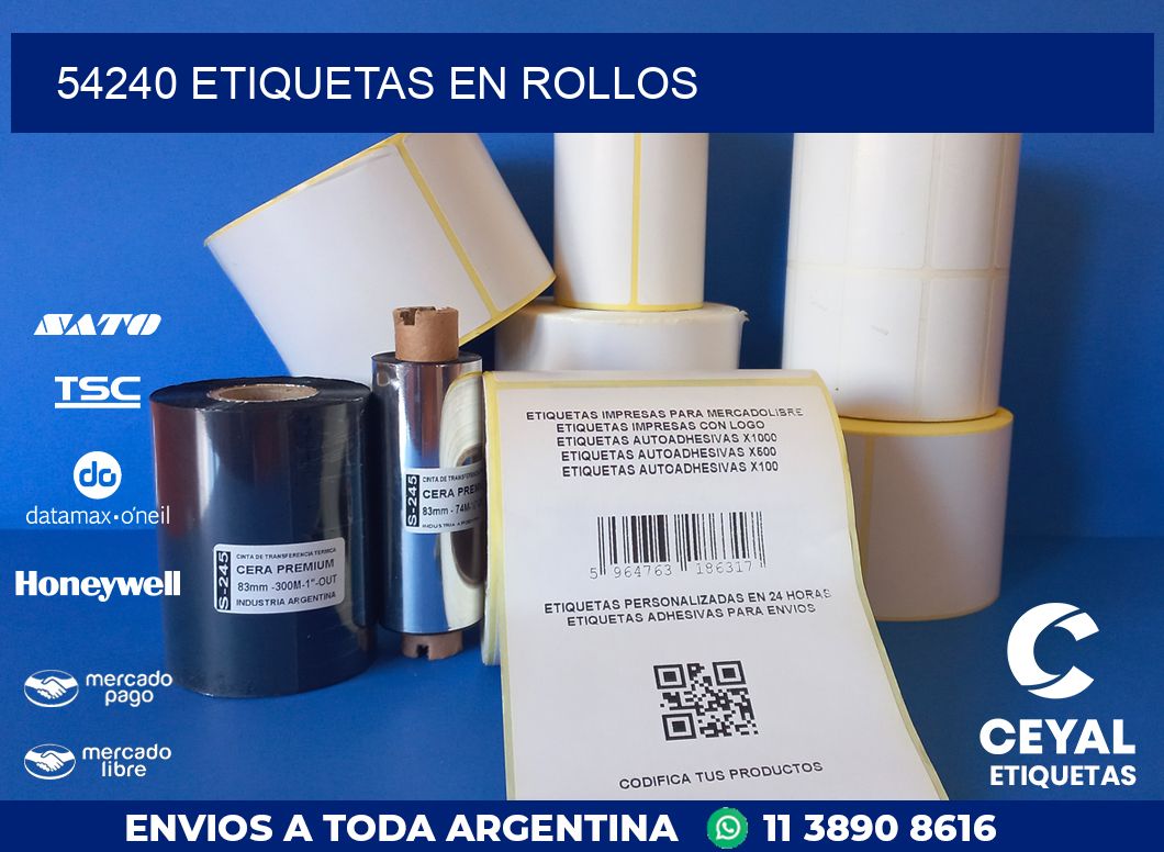 54240 ETIQUETAS EN ROLLOS