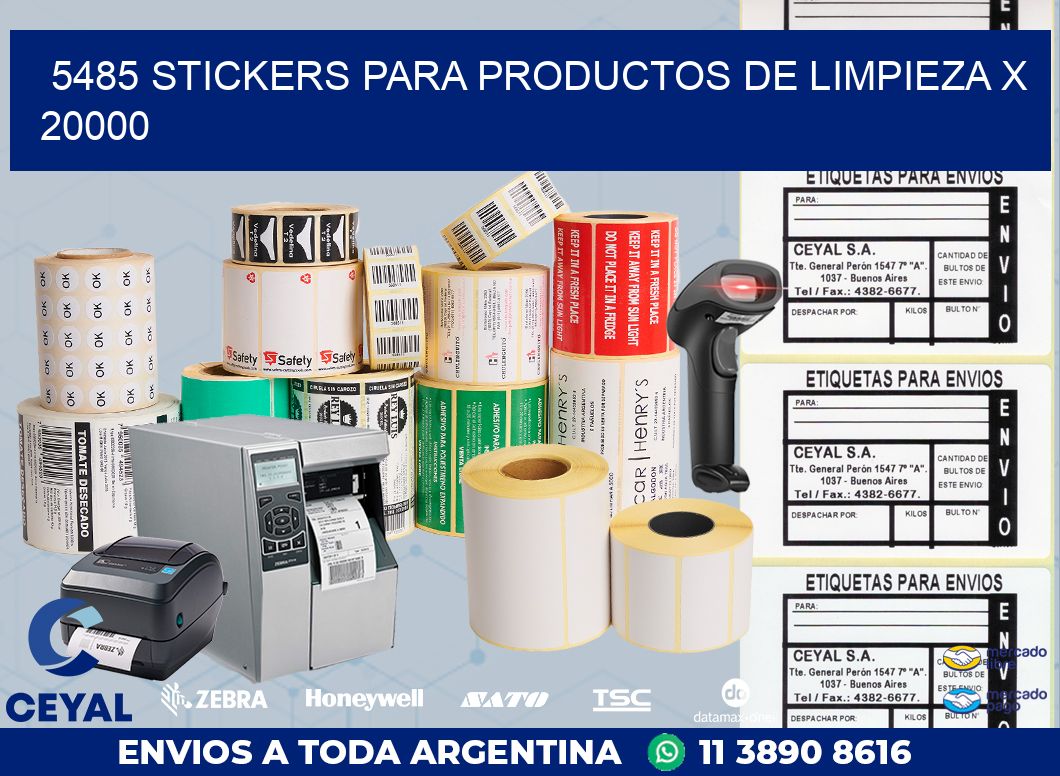 5485 STICKERS PARA PRODUCTOS DE LIMPIEZA X 20000