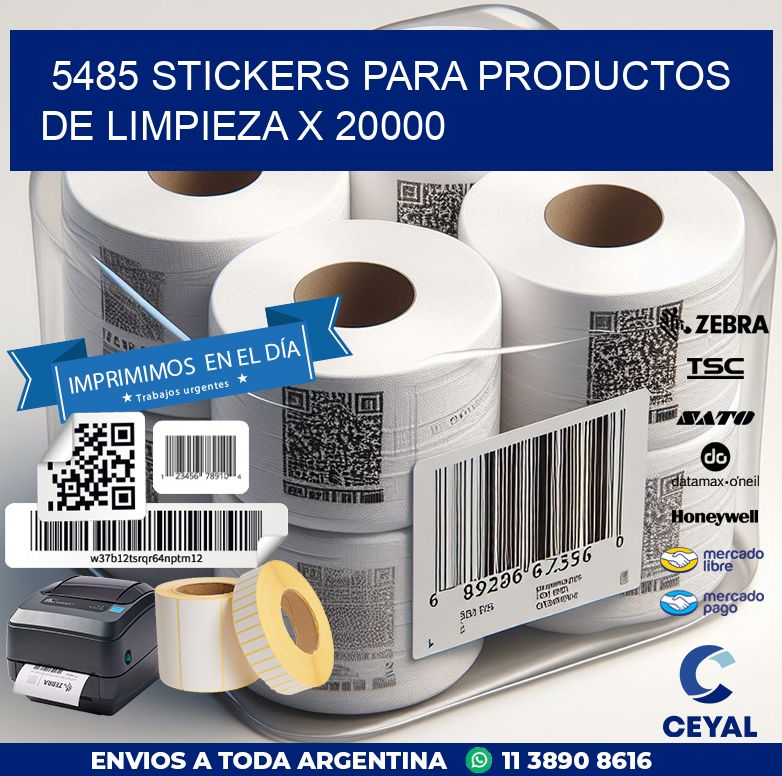 5485 STICKERS PARA PRODUCTOS DE LIMPIEZA X 20000