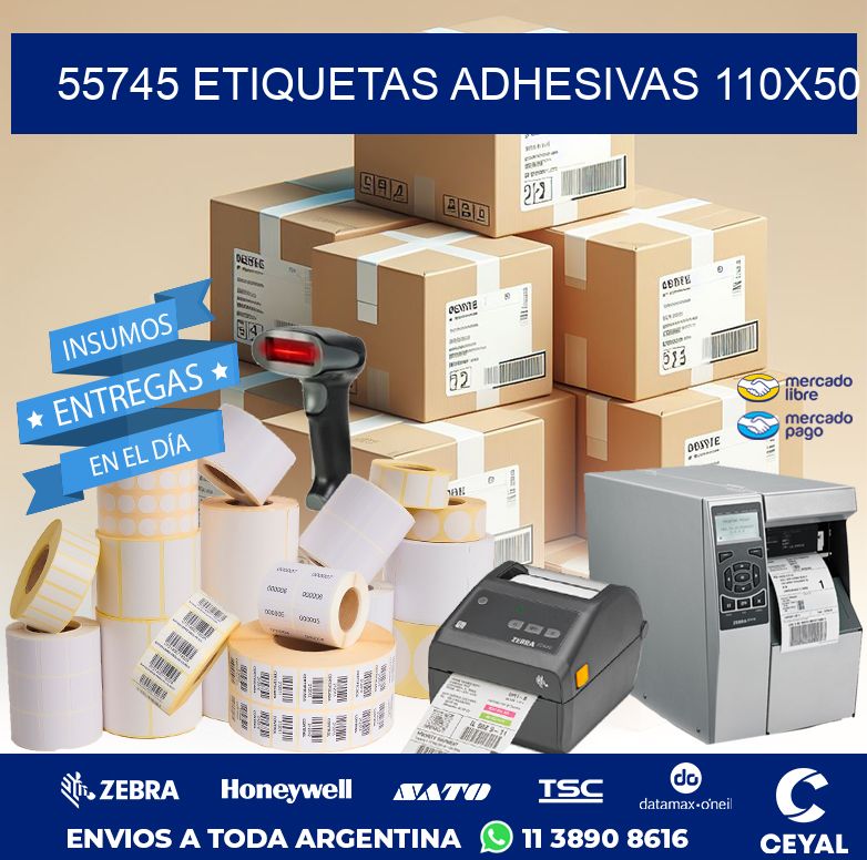 55745 ETIQUETAS ADHESIVAS 110X50