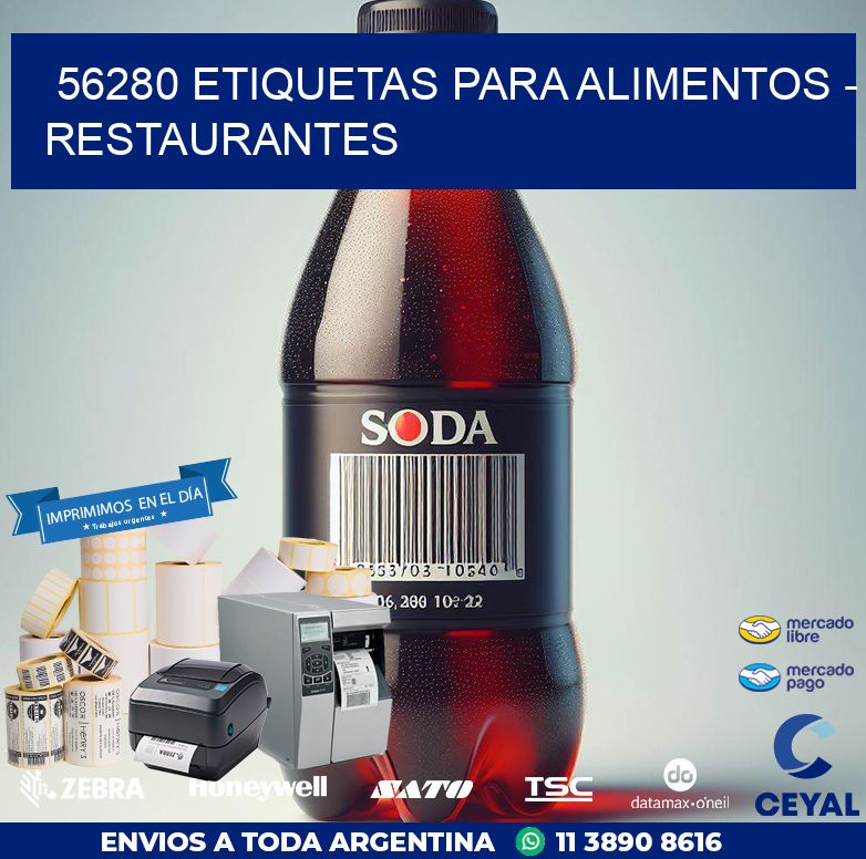 56280 ETIQUETAS PARA ALIMENTOS - RESTAURANTES