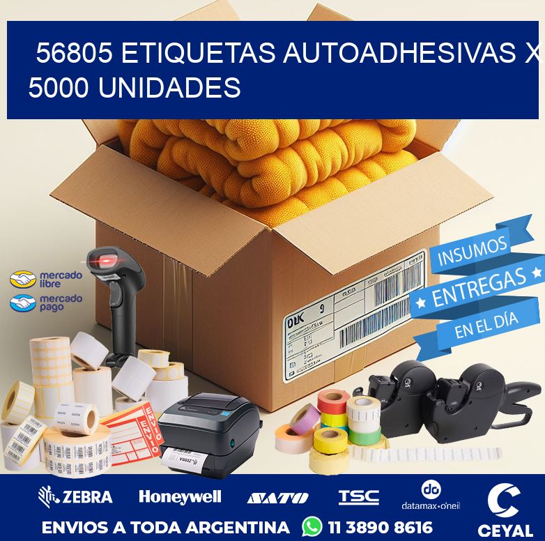 56805 ETIQUETAS AUTOADHESIVAS X 5000 UNIDADES