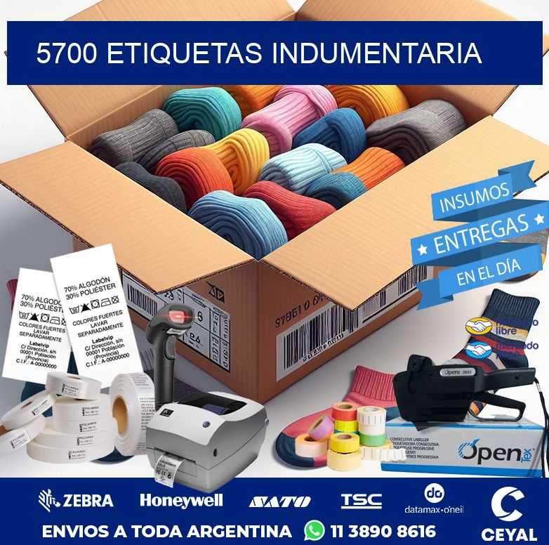 5700 ETIQUETAS INDUMENTARIA