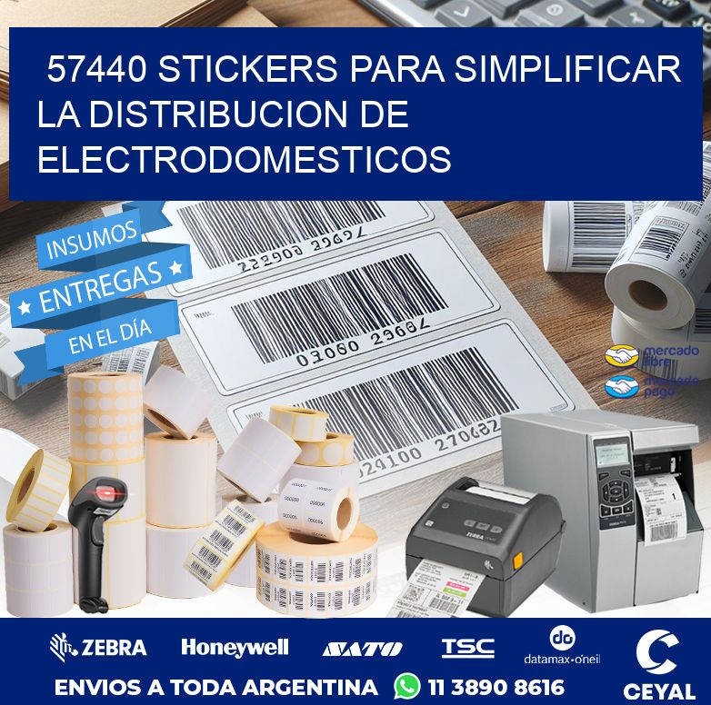 57440 STICKERS PARA SIMPLIFICAR LA DISTRIBUCION DE ELECTRODOMESTICOS
