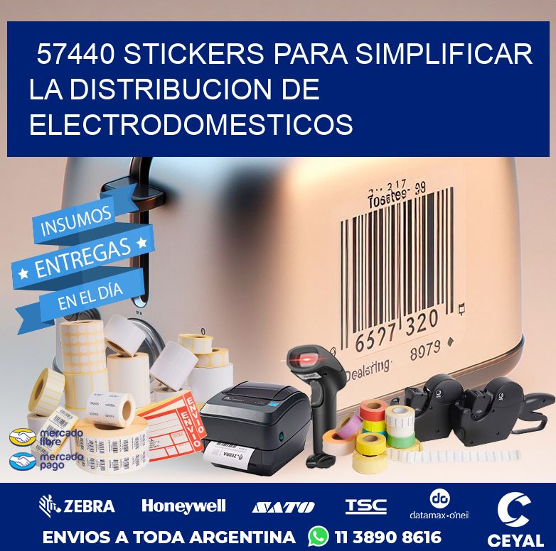57440 STICKERS PARA SIMPLIFICAR LA DISTRIBUCION DE ELECTRODOMESTICOS
