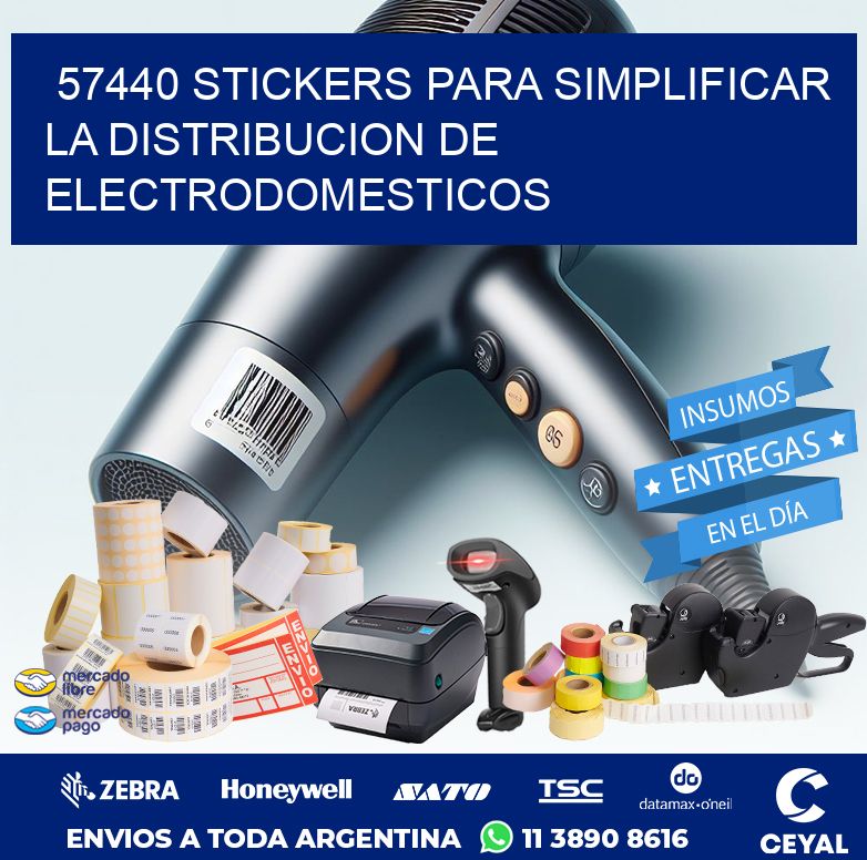 57440 STICKERS PARA SIMPLIFICAR LA DISTRIBUCION DE ELECTRODOMESTICOS