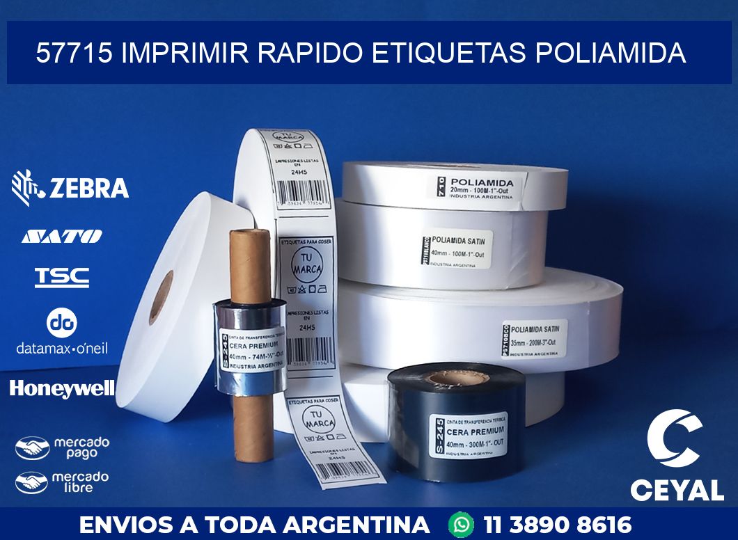 57715 IMPRIMIR RAPIDO ETIQUETAS POLIAMIDA