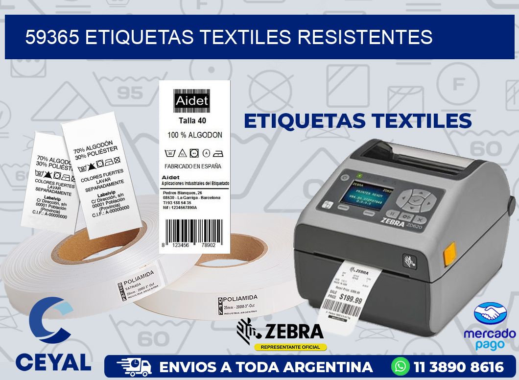 59365 ETIQUETAS TEXTILES RESISTENTES