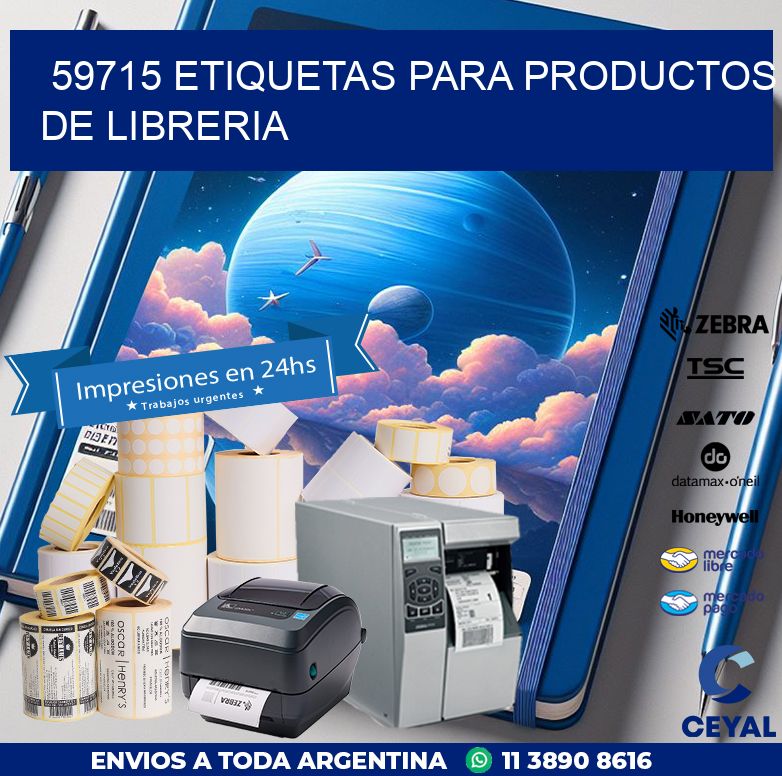 59715 ETIQUETAS PARA PRODUCTOS DE LIBRERIA