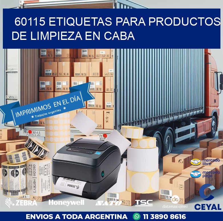 60115 ETIQUETAS PARA PRODUCTOS DE LIMPIEZA EN CABA