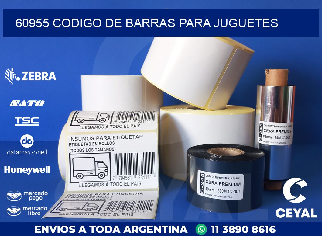 60955 CODIGO DE BARRAS PARA JUGUETES