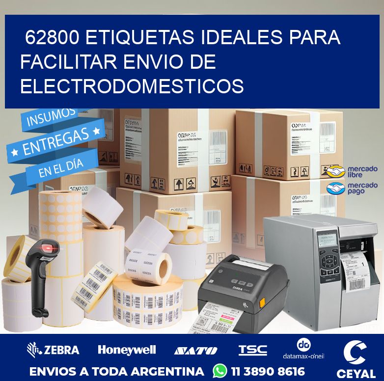 62800 ETIQUETAS IDEALES PARA FACILITAR ENVIO DE ELECTRODOMESTICOS