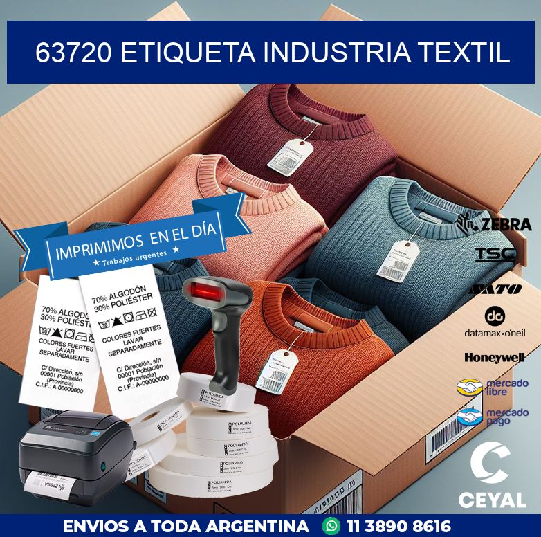 63720 ETIQUETA INDUSTRIA TEXTIL