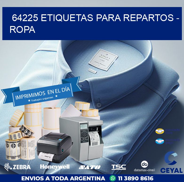 64225 ETIQUETAS PARA REPARTOS - ROPA