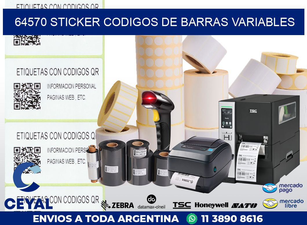 64570 STICKER CODIGOS DE BARRAS VARIABLES