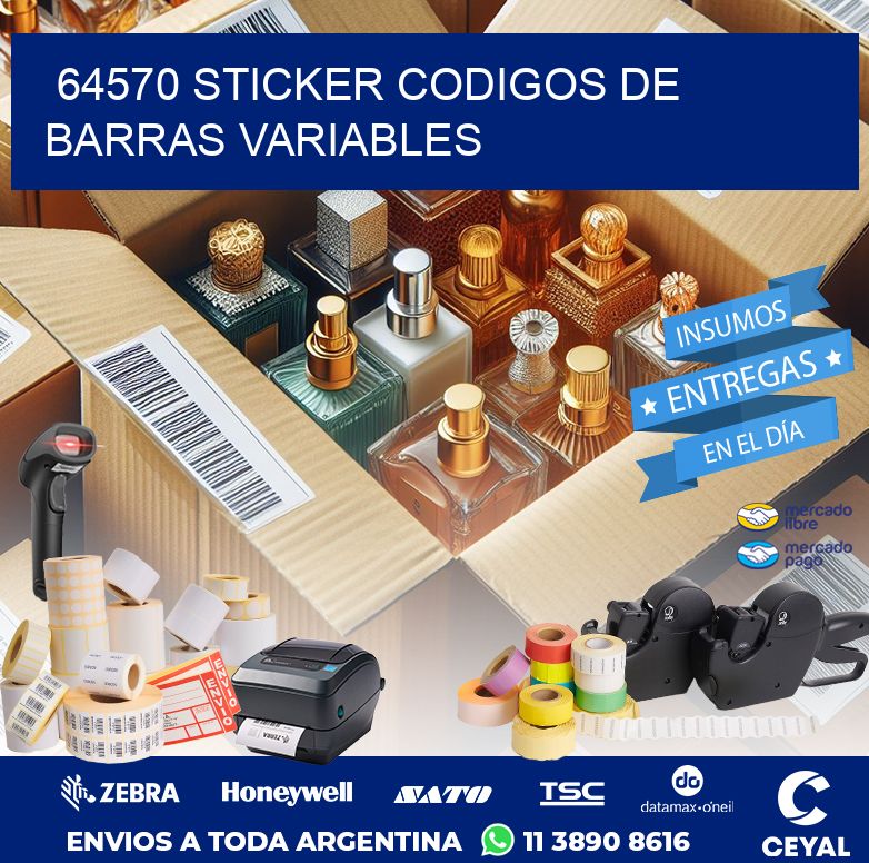 64570 STICKER CODIGOS DE BARRAS VARIABLES