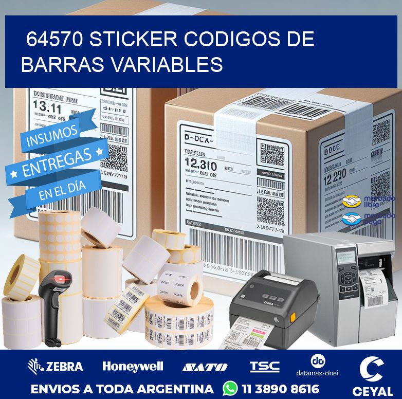 64570 STICKER CODIGOS DE BARRAS VARIABLES