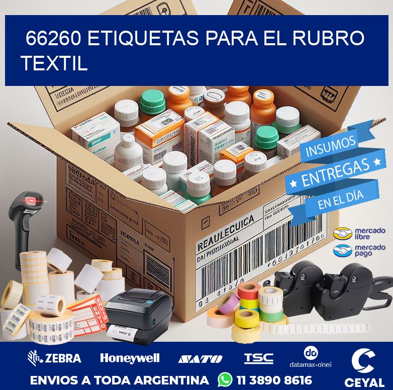 66260 ETIQUETAS PARA EL RUBRO TEXTIL