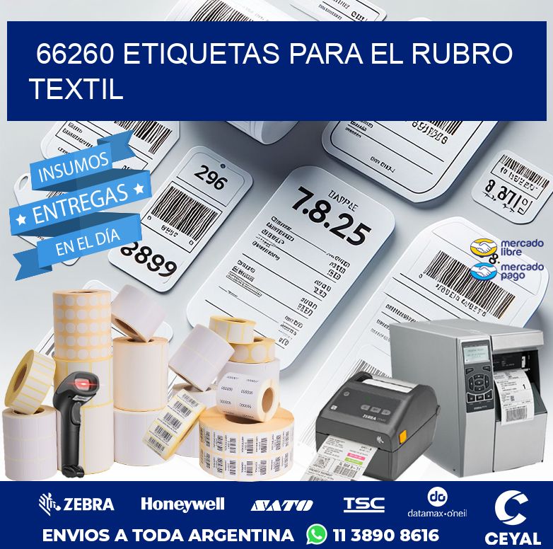 66260 ETIQUETAS PARA EL RUBRO TEXTIL