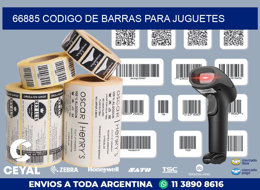 66885 CODIGO DE BARRAS PARA JUGUETES