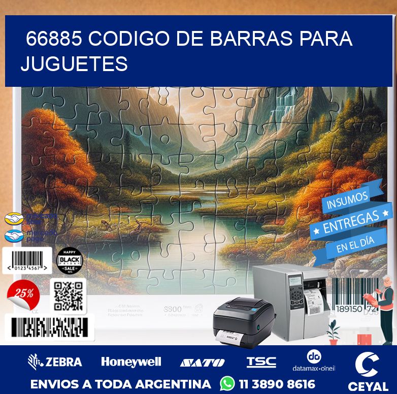 66885 CODIGO DE BARRAS PARA JUGUETES
