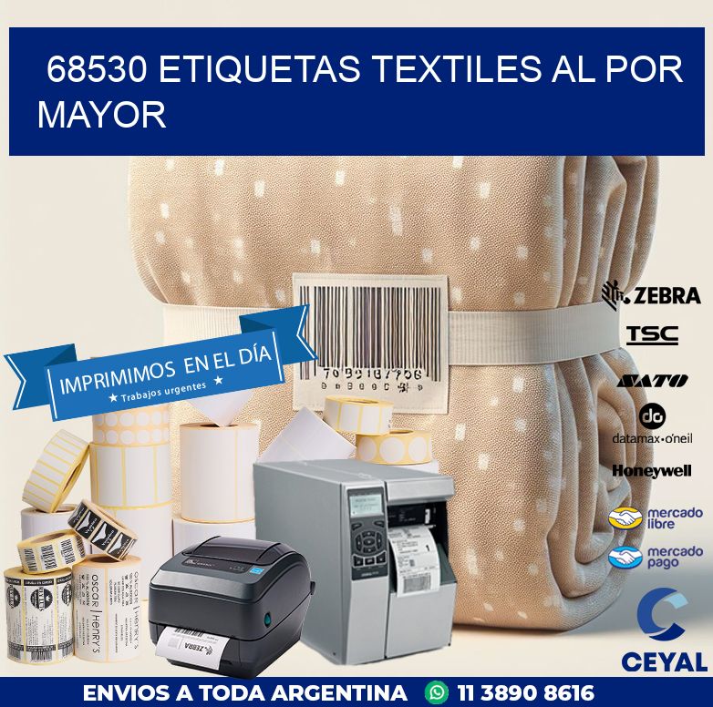 68530 ETIQUETAS TEXTILES AL POR MAYOR