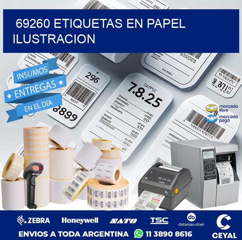 69260 ETIQUETAS EN PAPEL ILUSTRACION