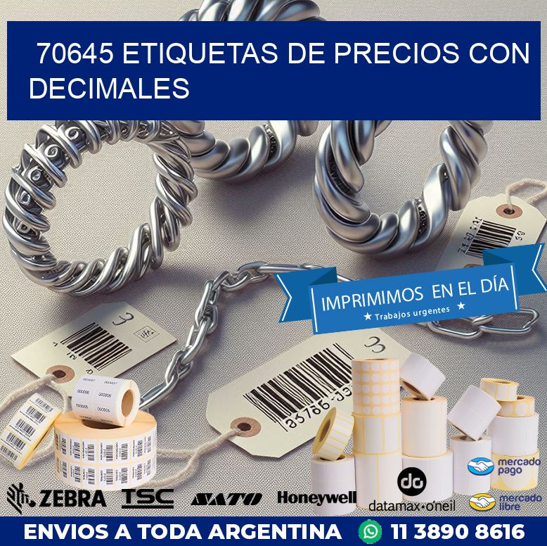 70645 ETIQUETAS DE PRECIOS CON DECIMALES