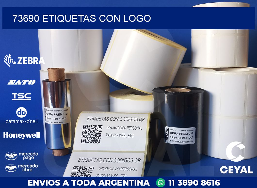 73690 ETIQUETAS CON LOGO