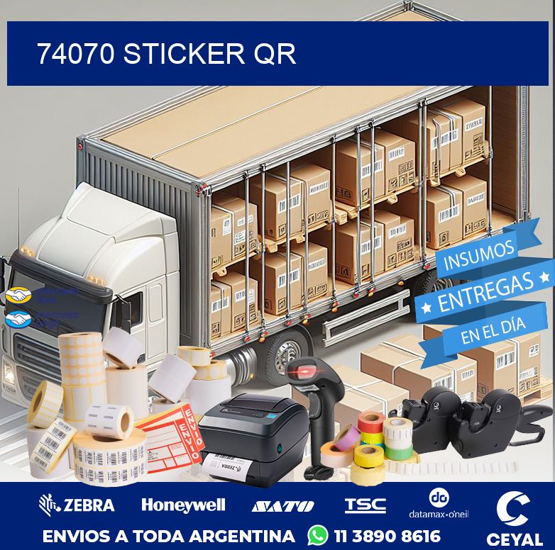 74070 STICKER QR