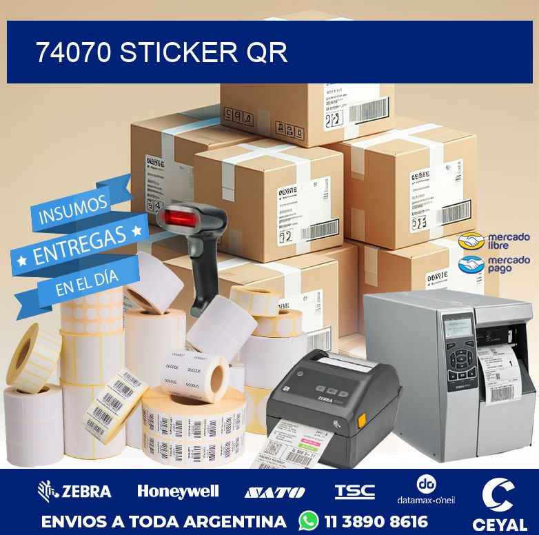 74070 STICKER QR