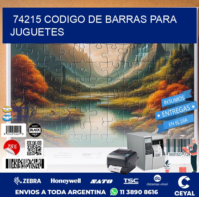 74215 CODIGO DE BARRAS PARA JUGUETES