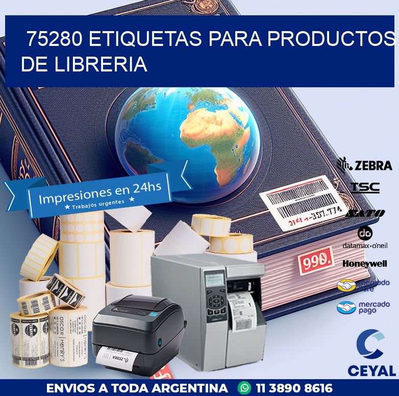 75280 ETIQUETAS PARA PRODUCTOS DE LIBRERIA