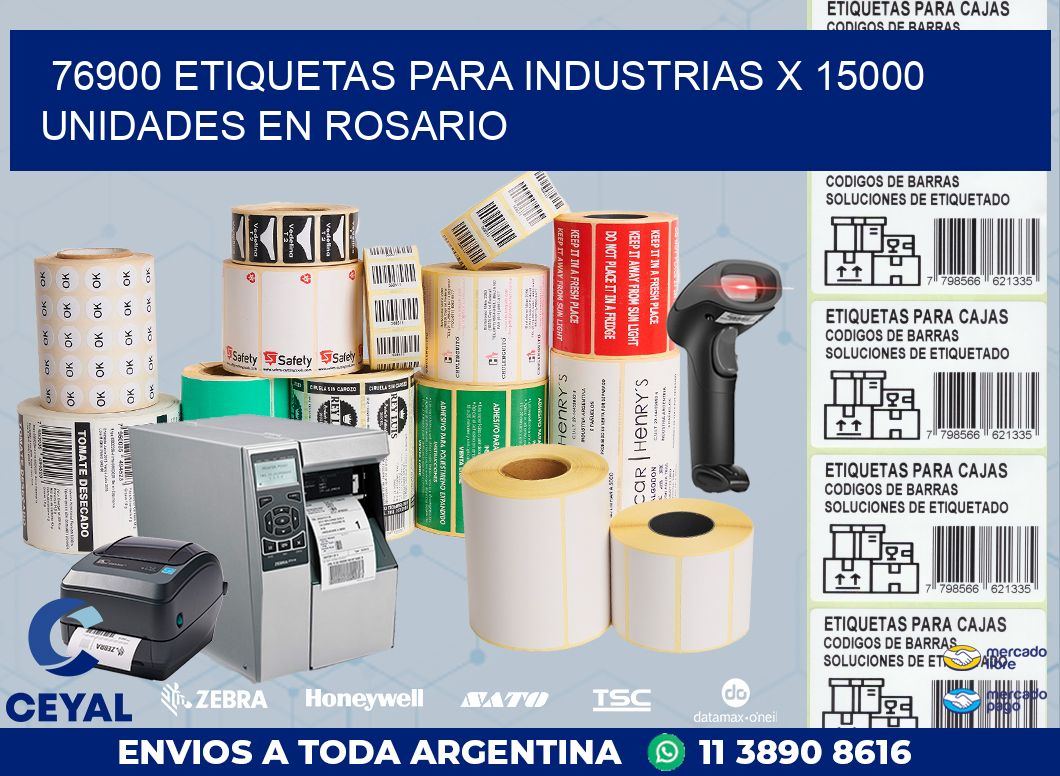 76900 ETIQUETAS PARA INDUSTRIAS x 15000 UNIDADES EN ROSARIO