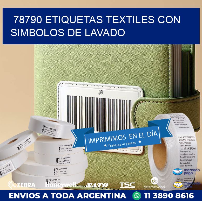 78790 ETIQUETAS TEXTILES CON SIMBOLOS DE LAVADO