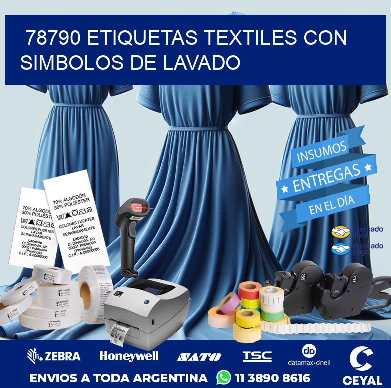 78790 ETIQUETAS TEXTILES CON SIMBOLOS DE LAVADO